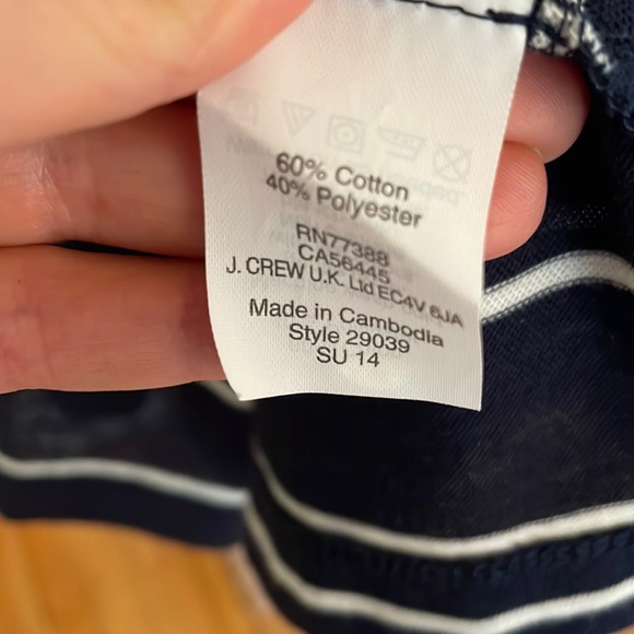 J.Crew size XS Navy and white lightweight wrap - Picture 4 of 5